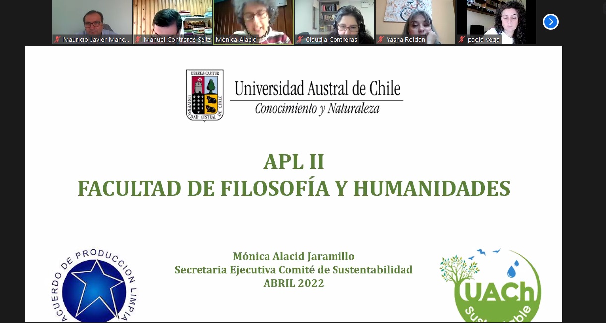 Comité de Sustentabilidad de la UACh informó sobre Modelo de Sustentabilidad  y APL a Consejo de la Facultad de Filosofía y Humanidades - Noticias UACh