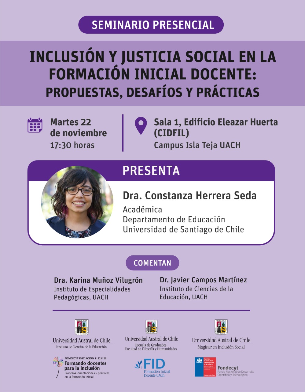 Seminario Presencial Inclusión Y Justicia Social En La Formación Inicial Docente Propuestas 6771